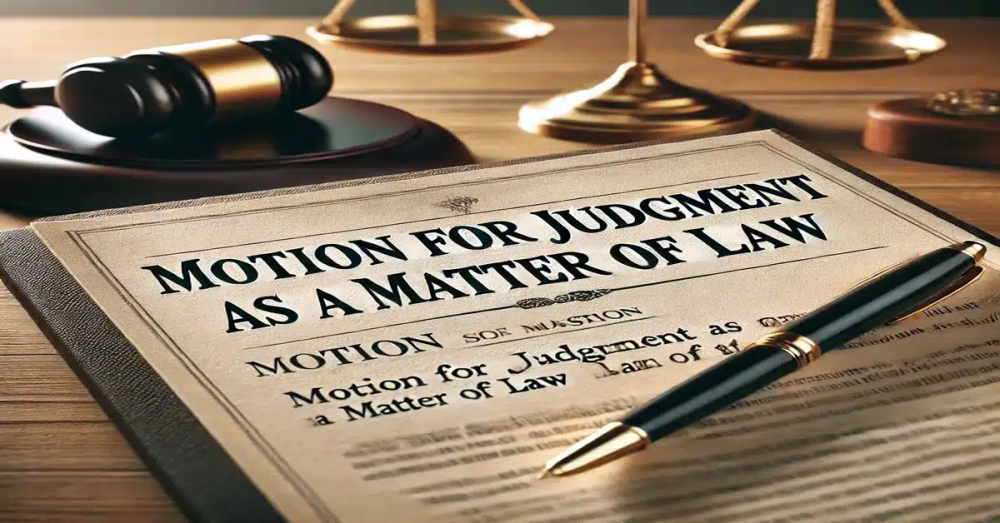 Understanding Motion for Judgment as a Matter of Law