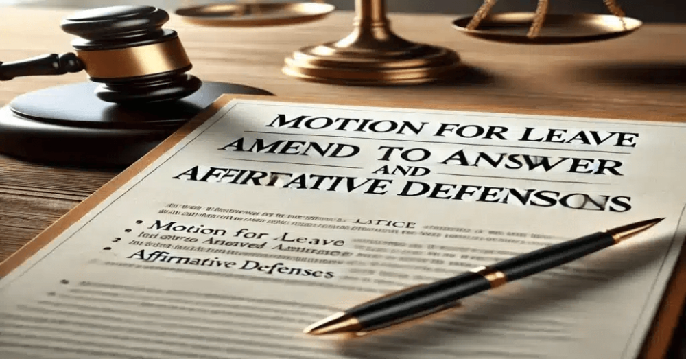 File a Motion for Leave to Amend Complaint the Right Way